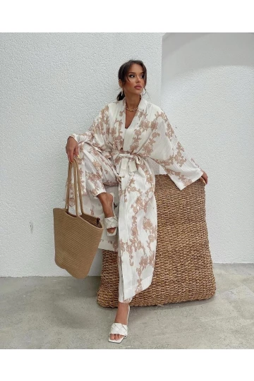Desenli Kimono Takım