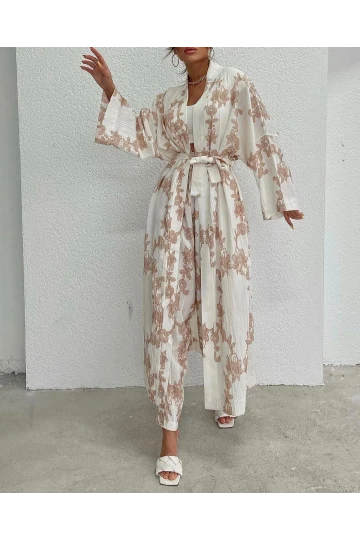 Desenli Kimono Takım