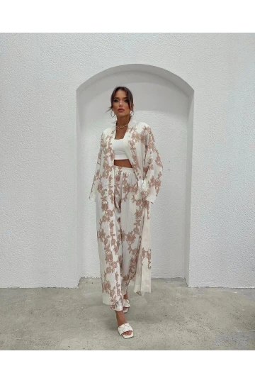 Desenli Kimono Takım
