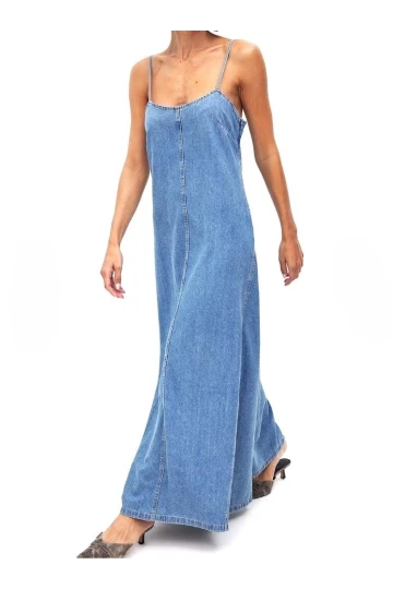 İthal Marka Denim Elbise