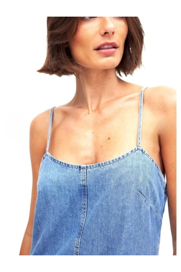İthal Marka Denim Elbise