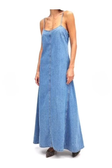 İthal Marka Denim Elbise