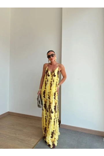 Sırtı çapraz Detaylı Batik Elbise