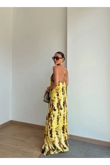 Sırtı çapraz Detaylı Batik Elbise
