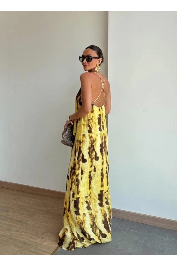Sırtı çapraz Detaylı Batik Elbise
