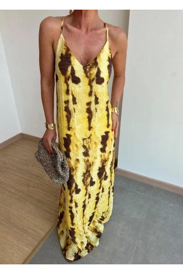 Sırtı çapraz Detaylı Batik Elbise