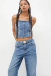 Denim crop